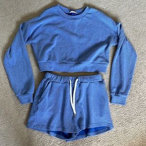 Pink Lily Corded Cropped Shirt and Shorts